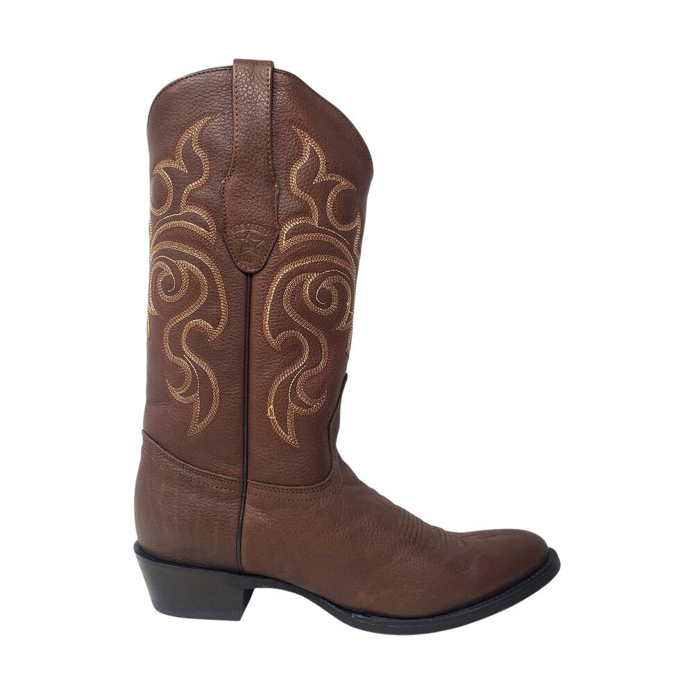 Los Altos Grisley Western Cowboy Boots Brown Goodyear Welt 652707 Size US 10.5